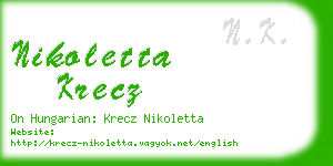 nikoletta krecz business card